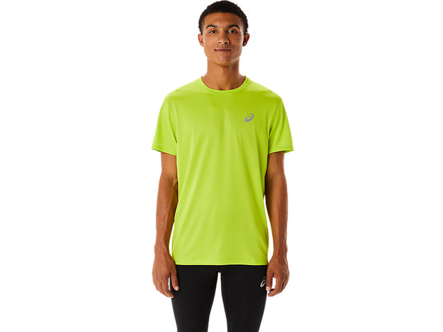 Vue avant du Tee Shirt Asics Jaune
