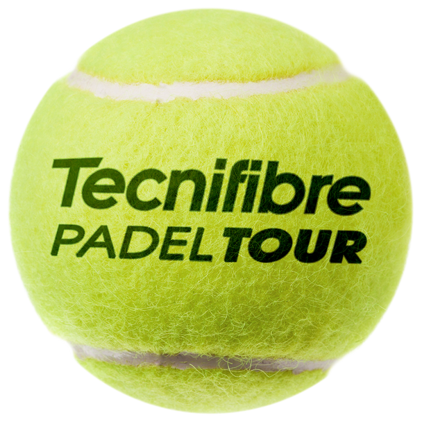 Détail des Balles Tecnifibre Padel Tour avec rebond et précision optimisés