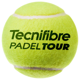Détail des Balles Tecnifibre Padel Tour avec rebond et précision optimisés