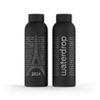  Vue avant de la Bouteille Thermo Waterdrop Paris 2024 Noir 600ml