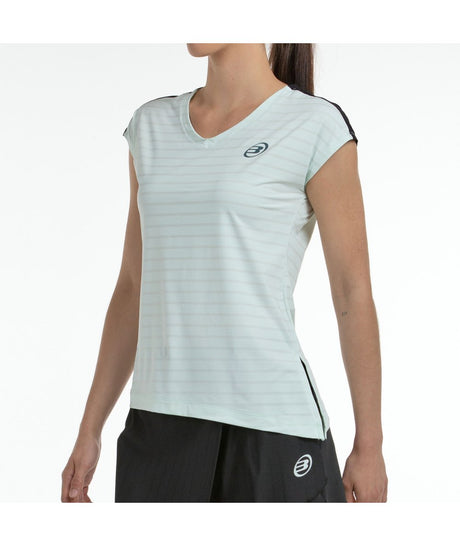 Tee Shirt Bullpadel Adoros Verde Agua BiColor vue de face