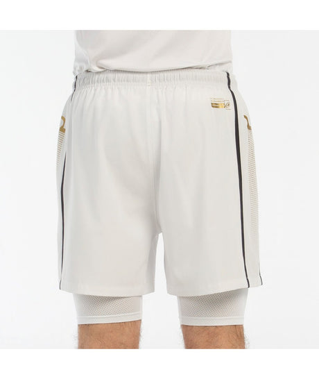 Short Bullpadel Barde Blanc porté sur le court