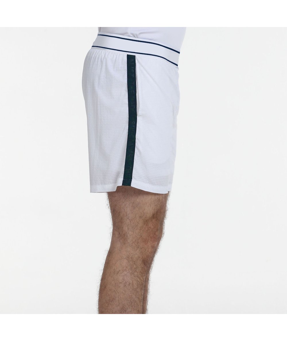 Détail tissu respirant Short Bullpadel Lobios Blanco