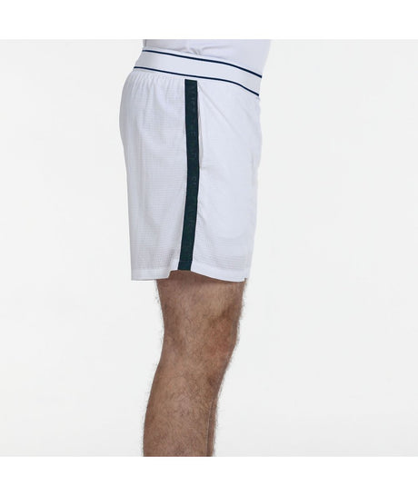 Détail tissu respirant Short Bullpadel Lobios Blanco