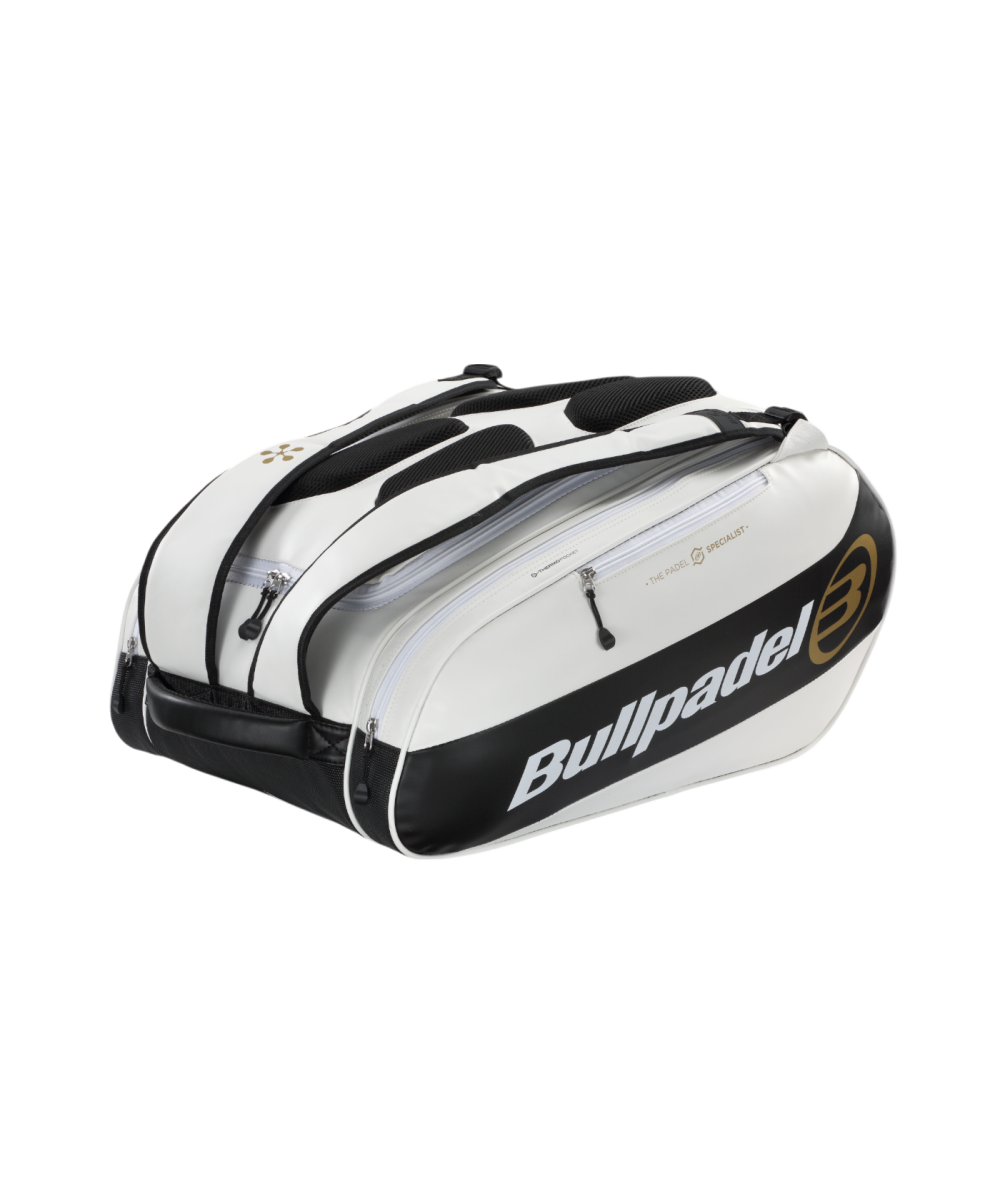 Vue avant du Sac Bullpadel Vertex Premier Padel Blanc