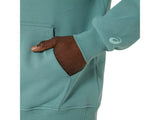 Hoodie Asics Celadon porté en action