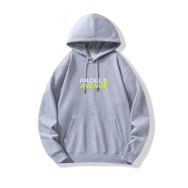 Hoodie Padel Avenue Gris vue de face