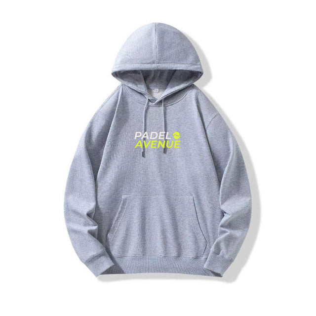Hoodie Padel Avenue Gris vue de face