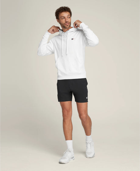 Détail matière et capuche du Hoodie Wilson Bela White