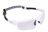 Lunette Oxdog Spectrum Eyewear blanc, vue de face et détails de conception