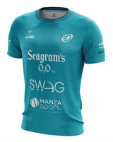 Maillot Bullpadel Paquito Navarro 2024 turquoise détail tissu