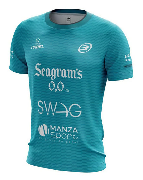 Maillot Bullpadel Paquito Navarro 2024 turquoise détail tissu