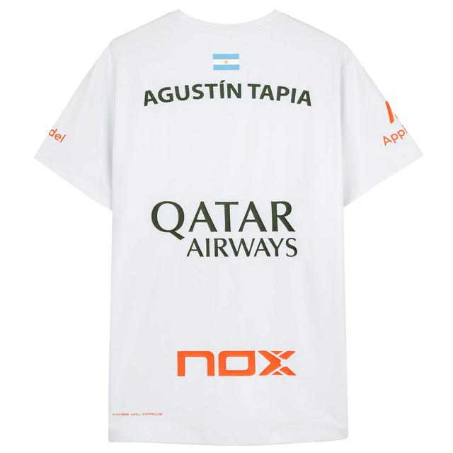 Maillot Nox Sponsors Agustin Tapia 2025 Blanc vue de face