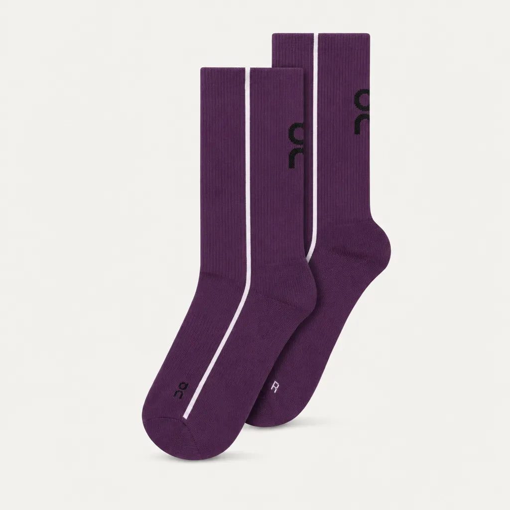 Chaussettes On Court Sock High Cassis White
