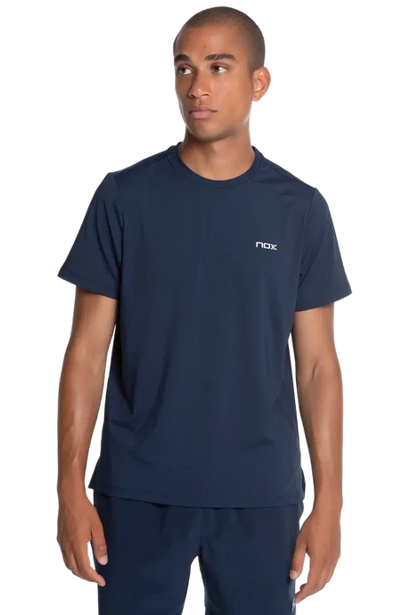 Vue latérale du Tee Shirt Nox Team Bleu Marine