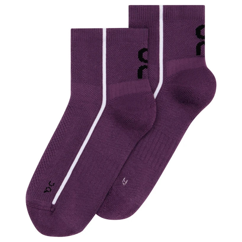 Chaussettes On Court Sock Mid Cassis White