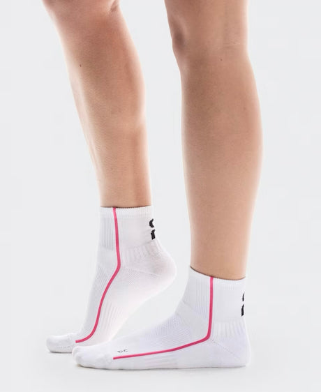 Chaussettes On Court Sock Mid White Pink vue avant