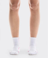Chaussettes On Court Sock Mid White Pink vue latérale
