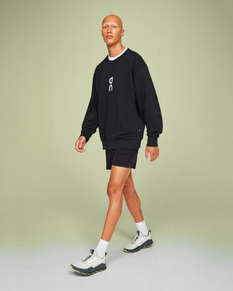 Sweat à col rond noir On pour voyage, détente et style sportif

