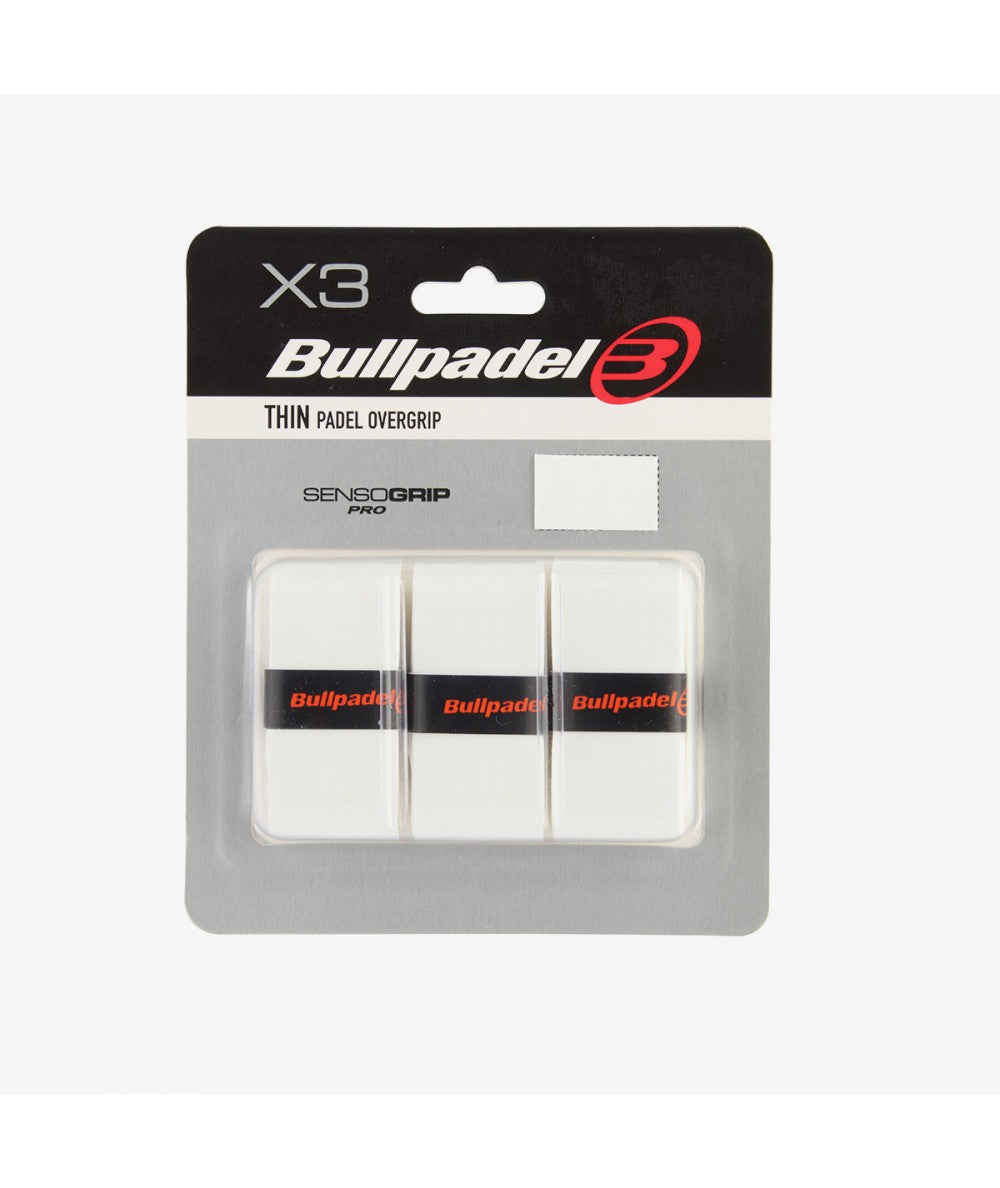 Surgrips Bullpadel Fins x3 Blanc pour raquettes de padel