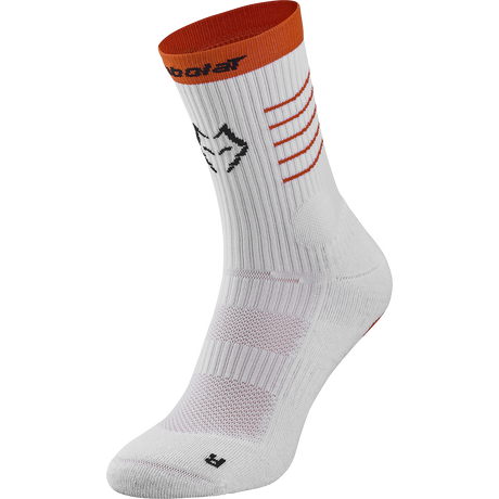 Chaussettes de padel Babolat Lebron blanches, accessoires pour sport, confort et style pour la pratique du padel.