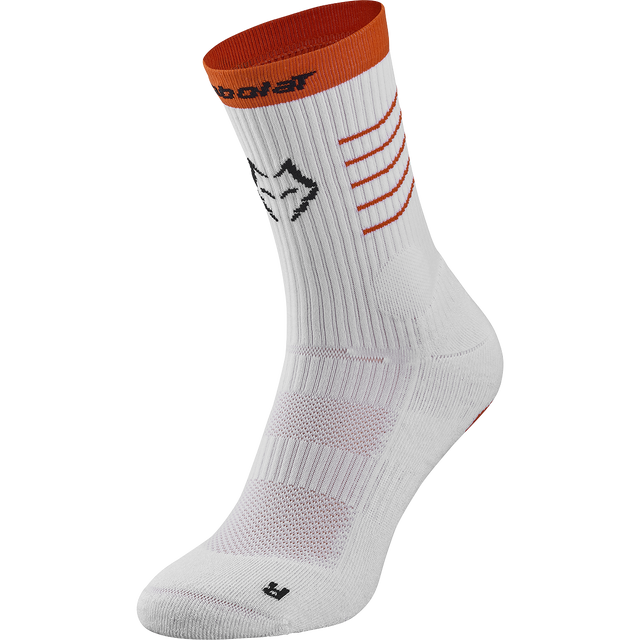 Chaussettes de padel Babolat Lebron blanches, accessoires pour sport, confort et style pour la pratique du padel.