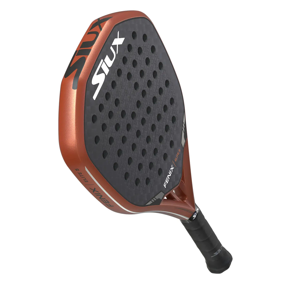 Pala Siux Fenix Elite 5 accompagnée d’accessoires padel