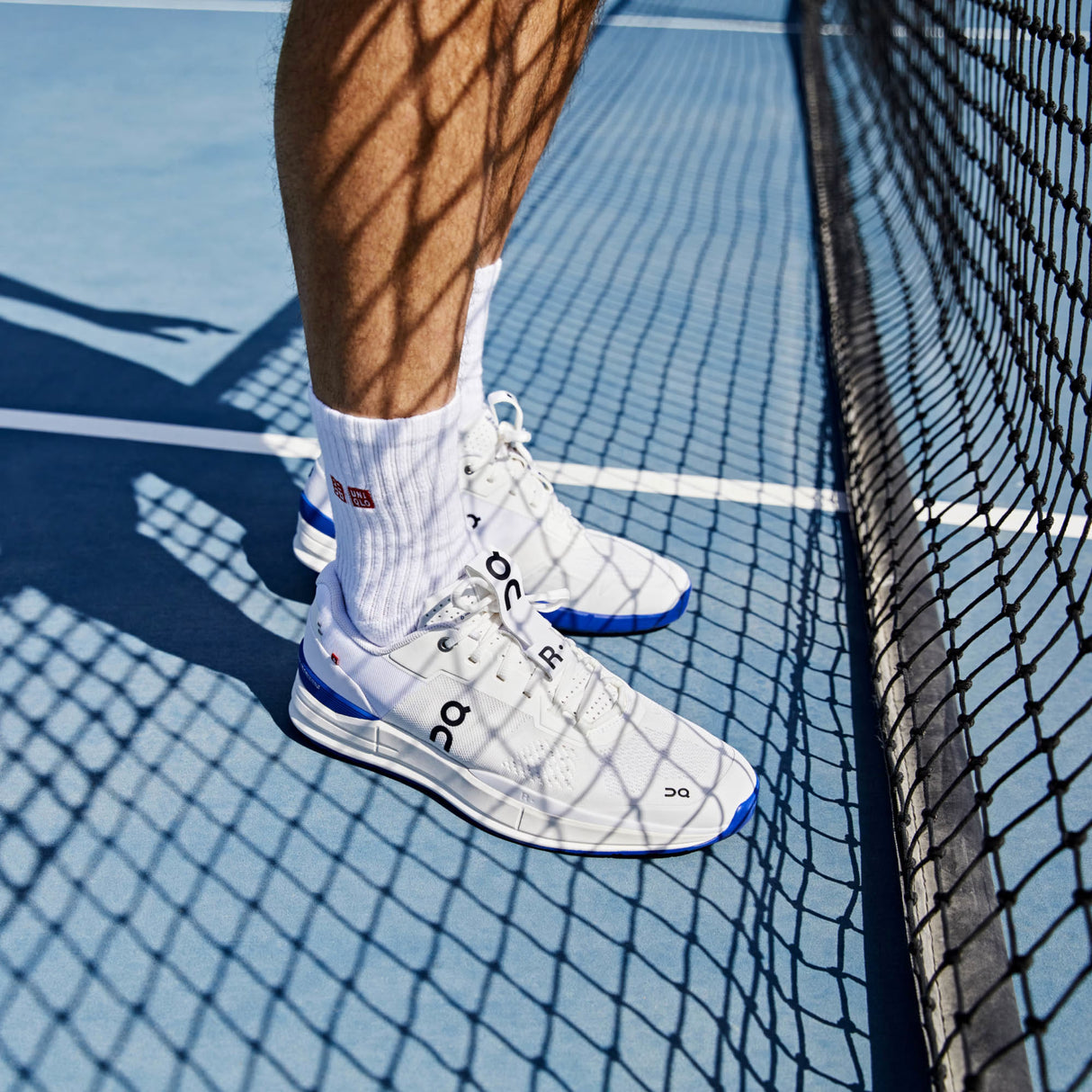 Chaussures On THE ROGER Pro Men White Indigo vue angle 