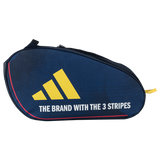  Sac Adidas Control Bleu ouvert avec raquette