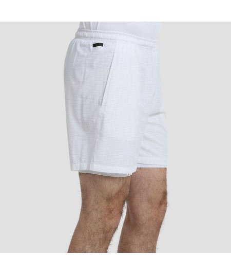 Vue arrière du Short Bullpadel Usela Blanc