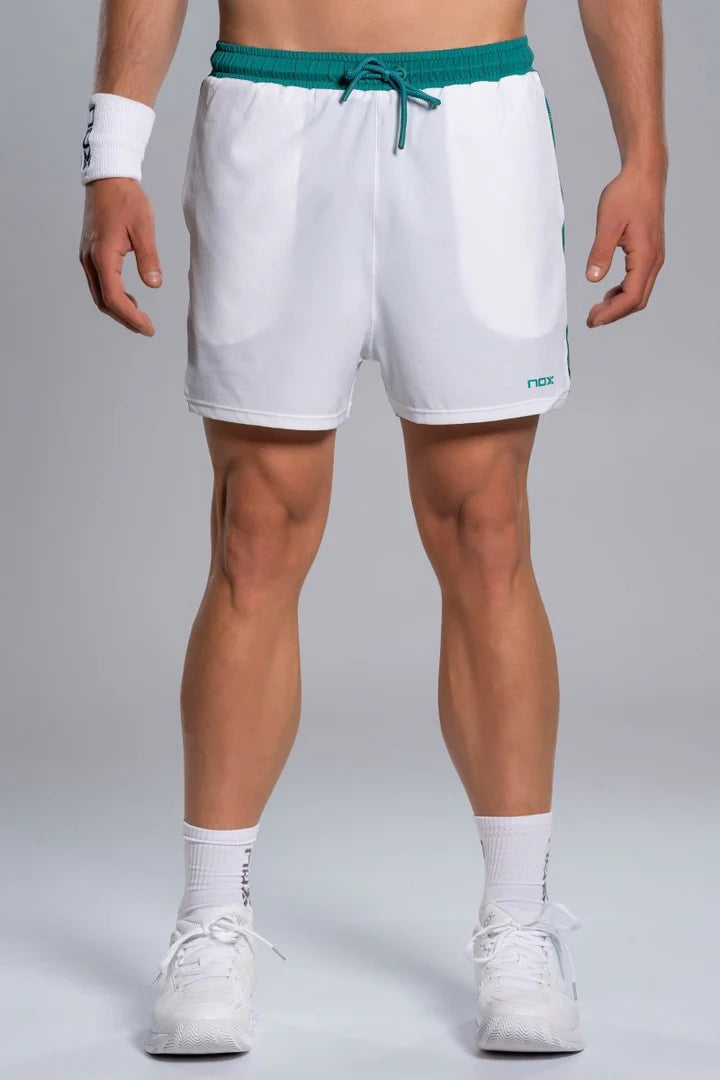 Short de padel Nox Pro Blanc / Vert Ivoire