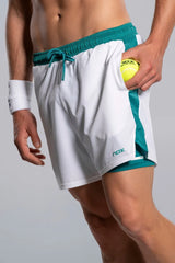 Short de padel Nox Pro Blanc / Vert Ivoire