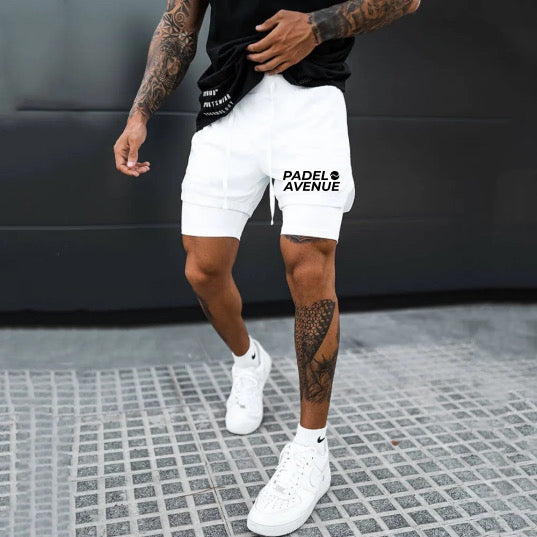 Short Padel Avenue Blanc pour le sport et le padel