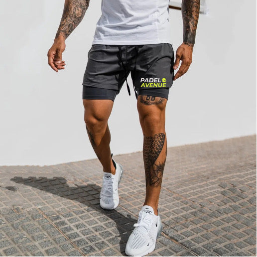 Short Padel Avenue Gris pour le sport et le padel