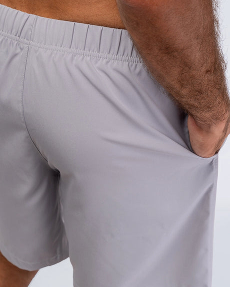 Détail Short Siux Match 2 Gris