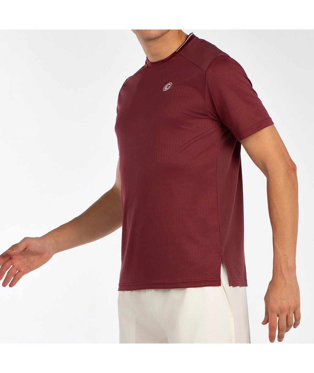 Tee Shirt de padel Bullpadel Acrux Vino Burdeos