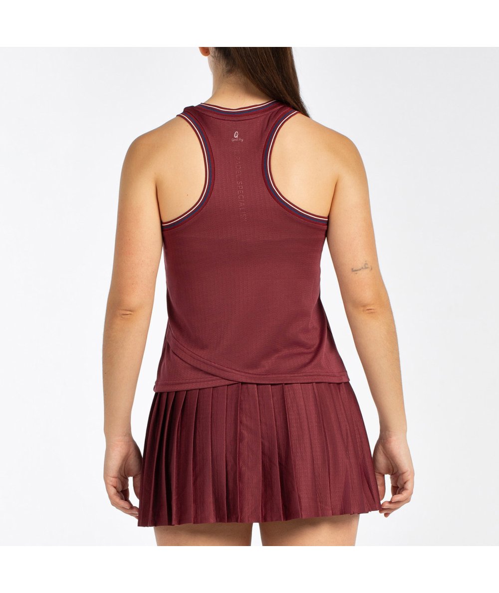 Débardeur de padel Bullpadel Aza Vino Burdeos