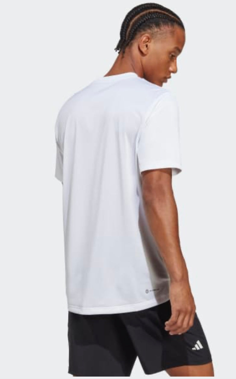 Détail du tissu respirant du Tee Shirt Adidas Club Tee White