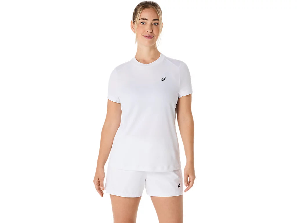 Tee Shirt Asics Court SS Top Brilliant White front view