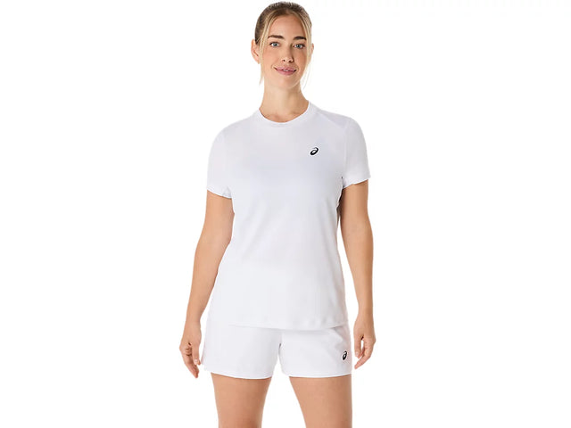 Tee Shirt Asics Court SS Top Brilliant White front view