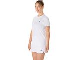 Model wearing Tee Shirt Asics Court SS Top Brilliant White