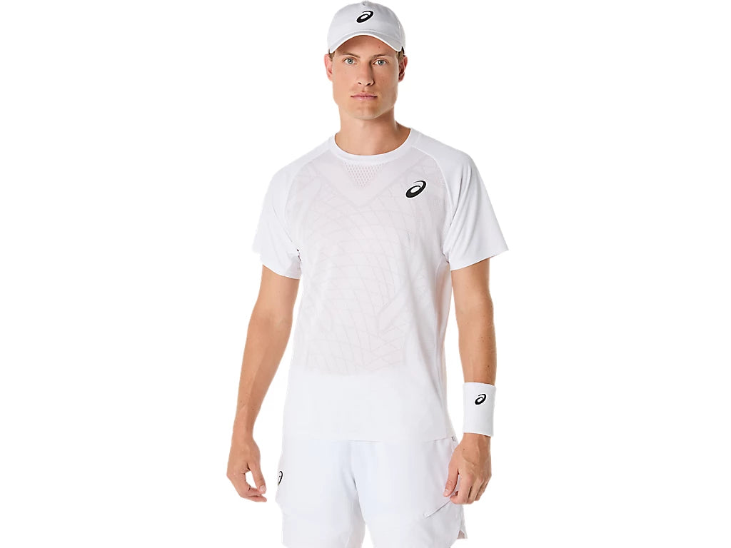 Tee Shirt Asics Match Actibreeze SS Top White vue de face