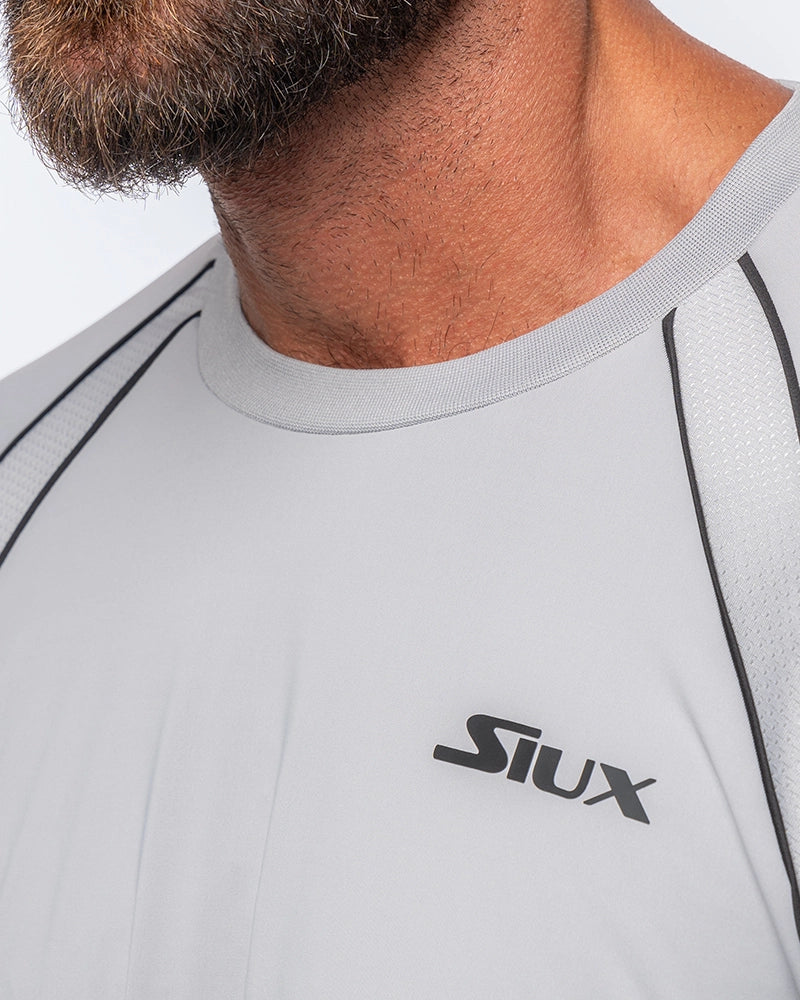 Détail Tee Shirt Siux Match 2 Gris