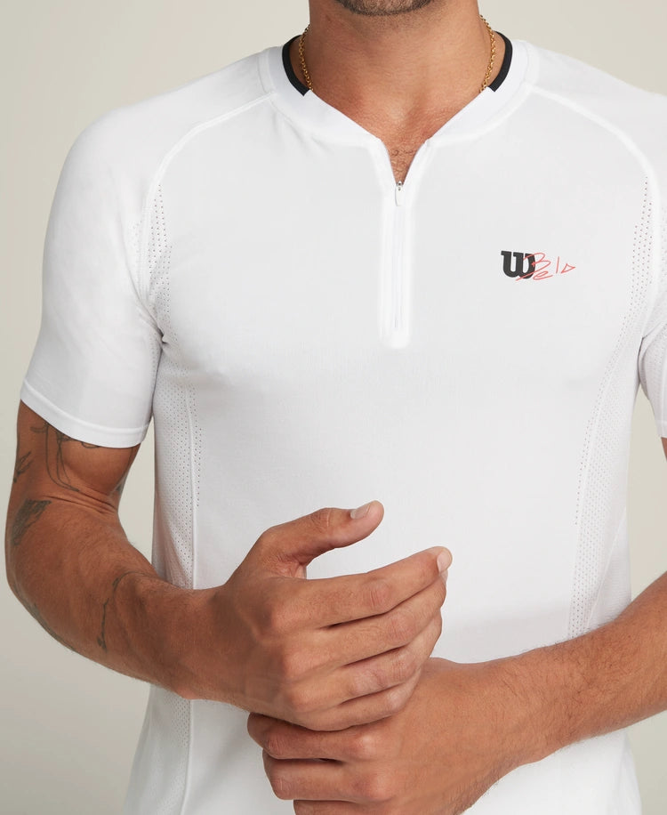 Tee Shirt Wilson Zip Blanc vue arrière