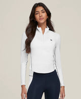 Veste Wilson Brentwood Half Zip White vue de face, design et coupe ergonomique
