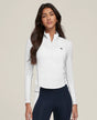 Veste Wilson Brentwood Half Zip White vue de face, design et coupe ergonomique
