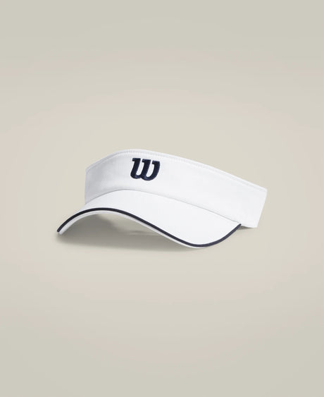 Visière Wilson White pour padel et tennis offrant confort et protection solaire