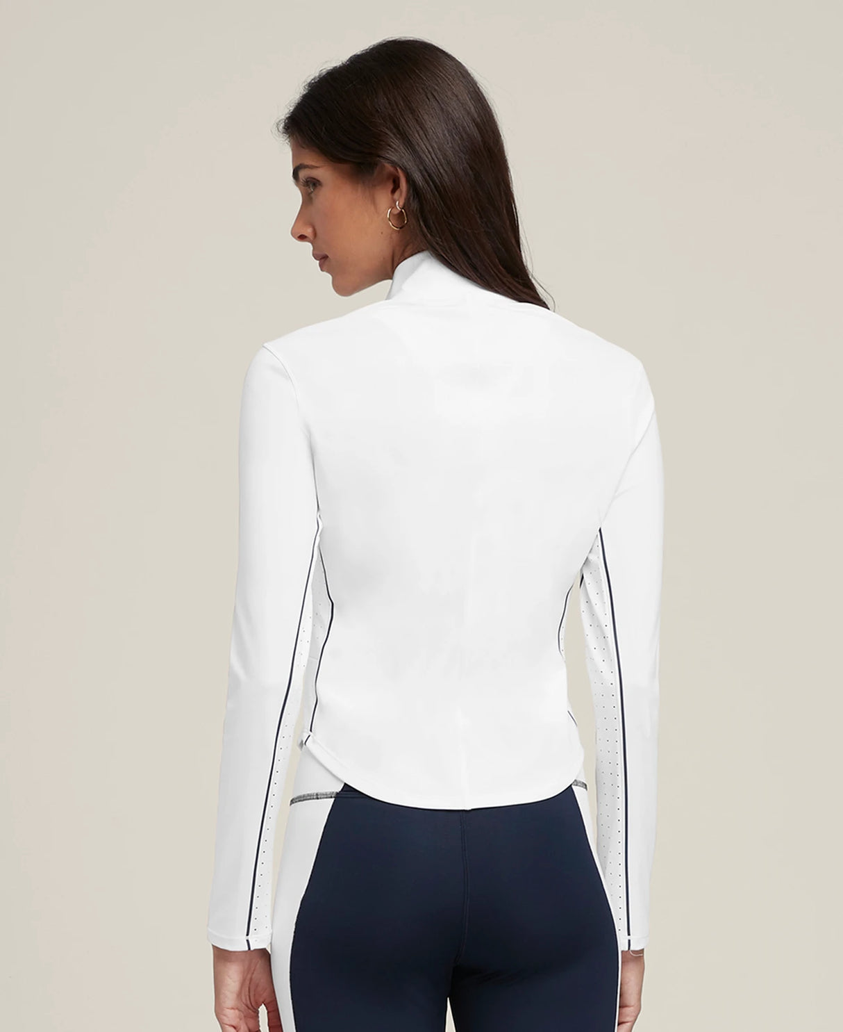 Veste Wilson Brentwood Half Zip White vue de côté, confort et liberté de mouvement