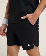 Détails du tissu et design du Short Wilson Tournament V2 7'' Black