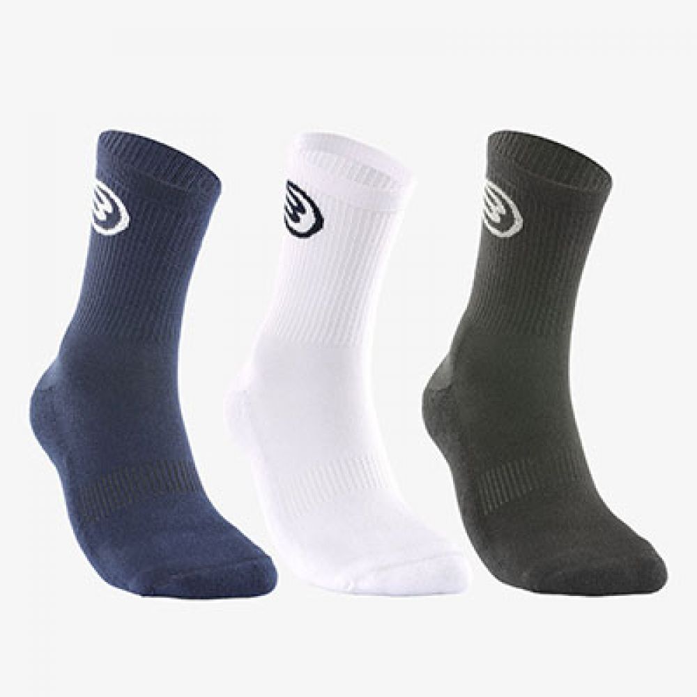 Chaussettes Bullpadel x3 Blanc / Noir / Marine